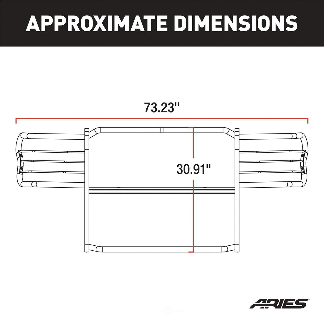 ARIES 2052 1-1/2-Inch Black Steel Grille Guard, No-Drill 2052 fits Toyota Tundra