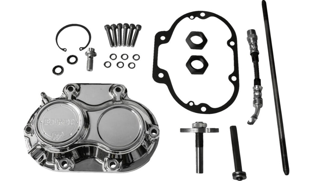 Baker Transmission Side Cover Hydraulic Polish M8-10602-A fits 2017-2024 Harley-Davidson Breakout / 2017-2021 CVO / 2018-2024 CVO Road Glide / 2020-2022 CVO Tri Glide / 2018-2020 Deluxe / 2017-2022 Electra Glide / 2019-2020 Fxdr / 2018-2023 Fat Bob