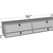 Load image into Gallery viewer, Unique Truck Accessories 96" Contr. TopSider w/ Drawers &amp; Doors Comm. Class TBS200-96D-BD