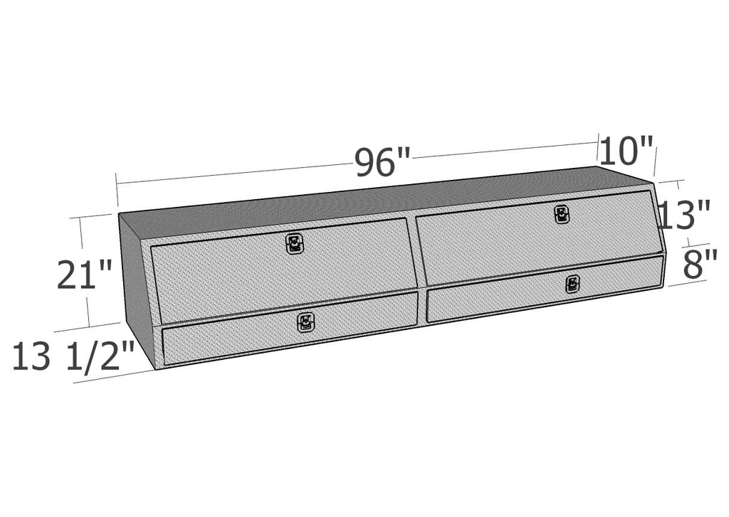 Unique Truck Accessories 96" Contr. TopSider w/ Drawers & Doors Comm. Class TBS200-96D-BD