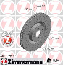 Load image into Gallery viewer, Zimmermann Coated Brake Disc 3696 fits 2007-2011 Mercedes-Benz ML63 Amg / 2007 Mercedes-Benz R63 Amg