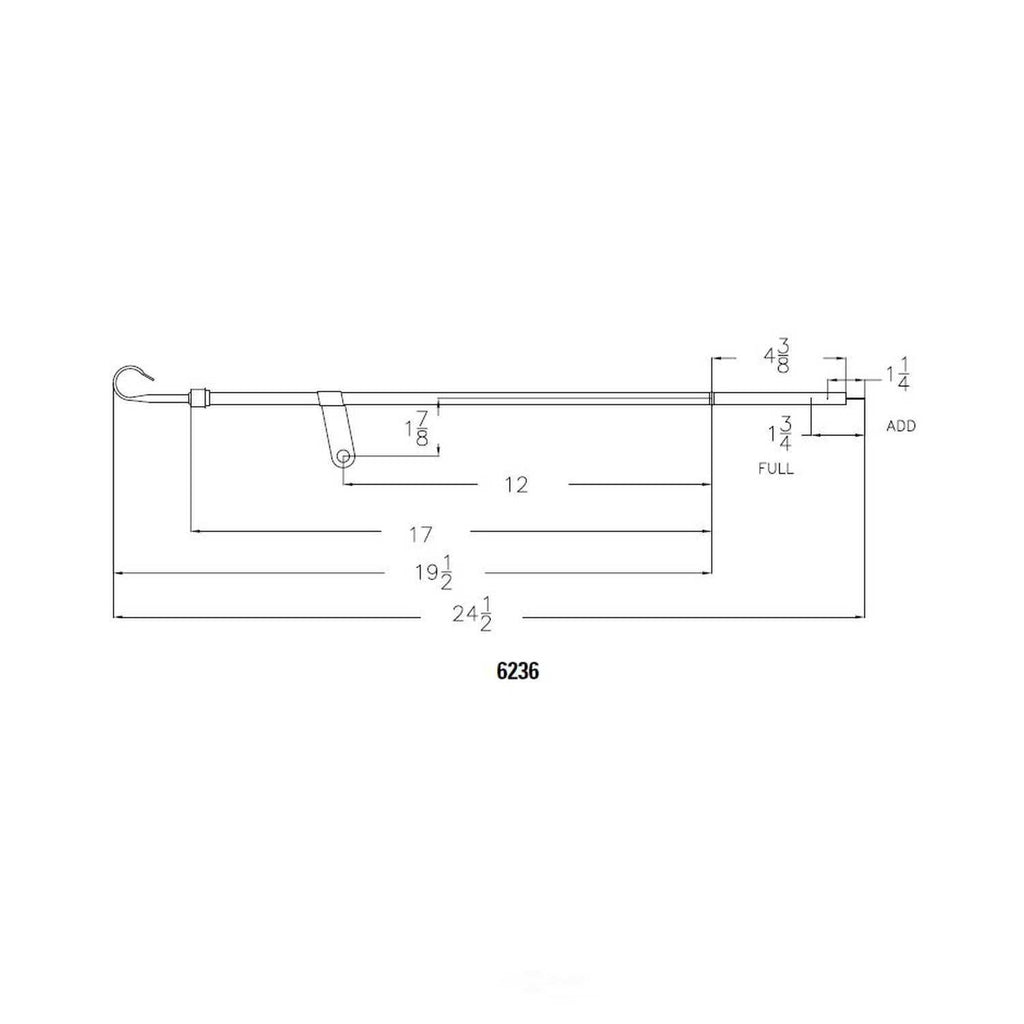Mr Gasket with Oil Pan Mounted Dipstick. 6236 fits 1965-1990 Chevrolet 396-454 BIG Block / GMC