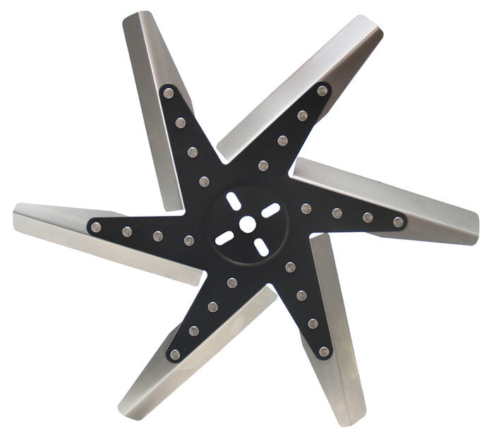 Derale 18" High Performance Stainless Steel Standard Rotation Flex Fan, Black Hub 19118 fits 1963-1991 Buick / Chevrolet / Dodge and more