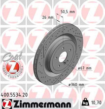 Load image into Gallery viewer, Zimmermann Coated Brake Disc 400.5534.20 fits 2016-2021 Mercedes-Benz Amg GT / 2016-2021 Mercedes-Benz C63 Amg