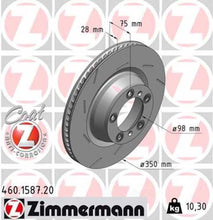 Load image into Gallery viewer, Zimmermann Coated Brake Disc 1587 fits 2010-2016 Porsche Panamera
