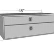 Load image into Gallery viewer, Unique Truck Accessories 48"x20" UnderBody w/ Top Drawer - Black Texture Coat UB48-20TD-BT