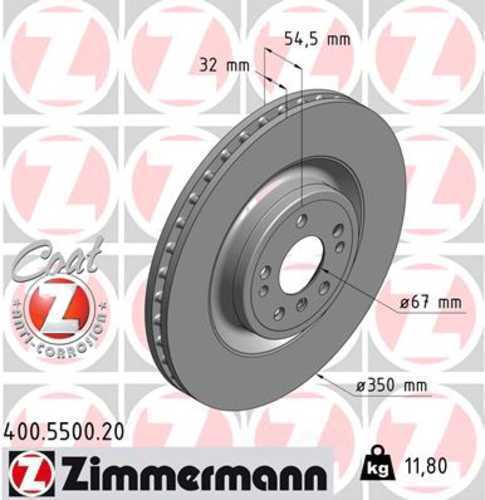 Zimmermann Coated Brake Disc fits 2013-2016 Mercedes-Benz GL350 / GL450 / 2016-2019 Mercedes-Benz GLE400 / 2017-2019 Mercedes-Benz GLE43 Amg / 2016 Mercedes-Benz GLE450 Amg / 2017-2019 Mercedes-Benz GLS450 / 2015 Mercedes-Benz ML400