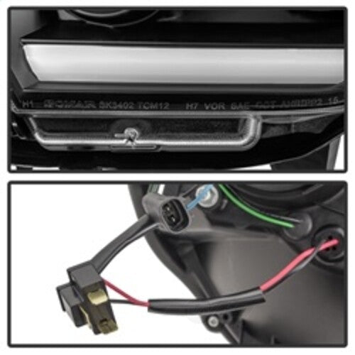Spyder Auto (Spyder Signature) Projector Headlights - Light Bar DRL - Black 5081711 fits 2012-2015 Toyota Tacoma