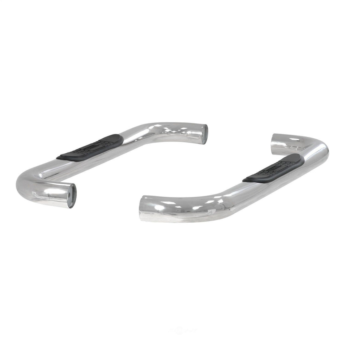 ARIES - 3" Round Polished Stainless Side Bars, Select FS, Tahoe, C, K 204018-2 fits Chevrolet Blazer FS, Tahoe / GMC Yukon / Chevrolet C, K / GMC C, K