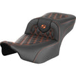 Load image into Gallery viewer, Saddlemen Roadsofa Extended Reach Seat - without Backrest - Lattice - Orange Stitch 823-07-18403 fits 2023-2024 Harley-Davidson FLTR, FLHX