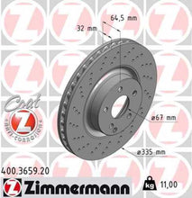 Load image into Gallery viewer, Zimmermann Coated Brake Disc 3659 fits 2007-2008 Mercedes-Benz CL550 / 2010-2013 Mercedes-Benz S400 / 2007-2011 Mercedes-Benz S550