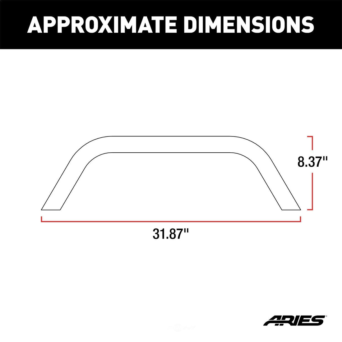 ARIES TrailChaser Aluminum Front Bumper Round Brush Guard 2081255 fits Jeep Wrangler