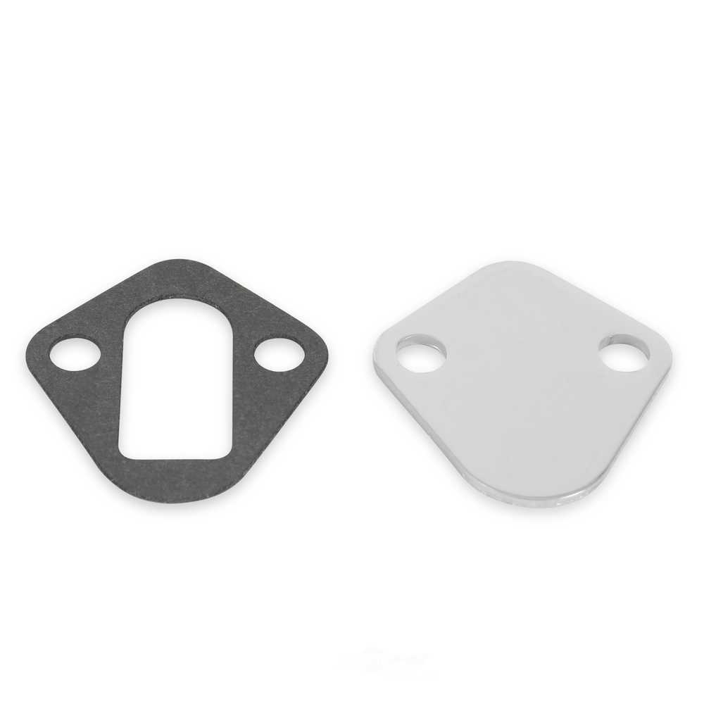Mr. Gasket Fuel Pump Block Off Plate - Chrome 1516 fits 1963-1975 Chevrolet Bel Air, Biscayne, C10, C20, C30, Caprice, Corvette, Impala, K10, K20, K30, Monte Carlo