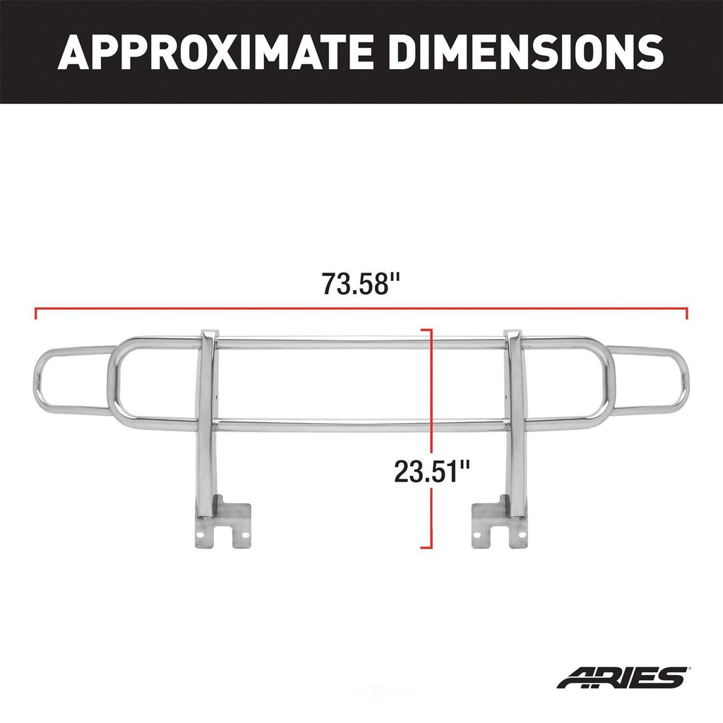 ARIES Polished Stainless Grille Guard 4077-2 fits 2006-2010 Hummer H3, H3T