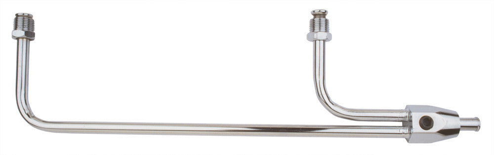 Trans-Dapt Performance Holley Quad; 3/8 in. Dia.; 9-5/16 in. Centers; Steel/Chrome Fuel Lines 2197