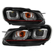 Load image into Gallery viewer, Spyder Auto (Spyder Signature) Projector Headlights - Version 3 - Dual U DRL - Black 5082046 fits 2010-2013 Volkswagen GTI / 2010-2013 Volkswagen Golf / 2012-2013 Volkswagen Golf R