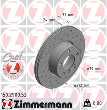 Load image into Gallery viewer, Zimmermann Brake Disc 2900 fits 2007-2021 BMW 2 Series / 228I / 228I xDrive / 230I / 230I xDrive / 320I / 320I xDrive / 328D