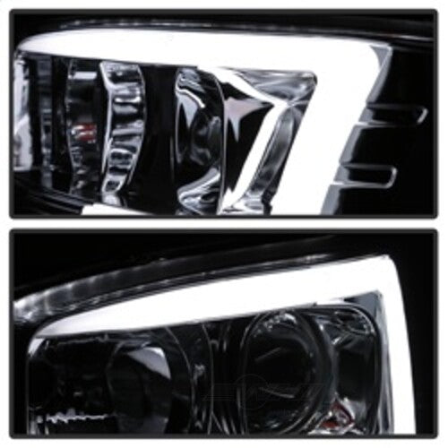 Spyder Auto Signature) Projector Headlights Version 2 Light Bar DRL Chrome 5084620 fits 1999-2007 GMC Sierra 1500 / 1999-2006 GMC Sierra 2500 / 2001-2006 GMC Sierra 3500 / 2000-2006 GMC Yukon / 2000-2006 GMC Yukon XL