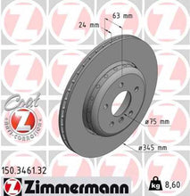 Load image into Gallery viewer, Zimmermann Brake Disc 150.3461.32 fits 2004-2010 BMW 535I / 545I / 550I / 645CI