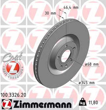 Load image into Gallery viewer, Zimmermann Coated Brake Disc 3326 fits 2004-2009 Audi S4
