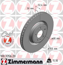 Load image into Gallery viewer, Zimmermann Coated Brake Disc 3356 fits 2014 2015 Audi A6 / 2014 2015 Audi A6 Quattro / 2014-2016 Audi A7 Quattro / 2013-2017 Audi Q5 / 2012-2016 Audi S4