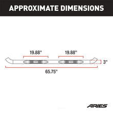 Load image into Gallery viewer, ARIES 3" Round Black Steel Side Bars 205015 fits 2007-2011 Dodge Nitro Detonator, Heat, R/T, SE 3.7L V6, 4.0L V6