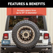 Load image into Gallery viewer, ARIES Jeep Wrangler JL Heavy-Duty Spare Tire Carrier 2563001 fits 2018-2019 Jeep Wrangler