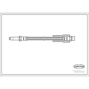 Corteco Brake Hose 19031664 fits 2001-2003 BMW 525i / 1997-2000 BMW 528i / 2001-2003 BMW 530i / 1997-2003 BMW 540i / 2000-2003 BMW M5