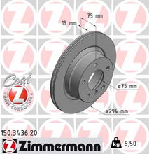 Load image into Gallery viewer, Zimmermann Coated Brake Disc 3436 fits 2003-2008 BMW Z4