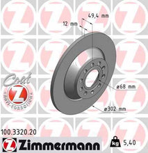 Load image into Gallery viewer, Zimmermann Coated Brake Disc 3320 fits 2006-2011 Audi A6 / 2005-2011 Audi A6 Quattro