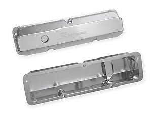Holley Sniper EFI Sniper Valve Cover - Fabricated Aluminum - Tall - Natural Anodized 890001 fits 1958-1976 Ford / Mercury