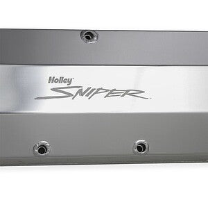 Holley Sniper EFI Sniper Valve Cover - Fabricated Aluminum - Natural Anodized 890002 fits 1965-2000 Chevrolet / GMC
