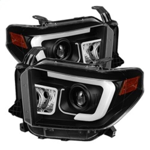Spyder Auto (Spyder Signature) Projector Headlights - Light Bar DRL - Black 5080158 fits 2014-2018 Toyota Tundra