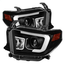 Load image into Gallery viewer, Spyder Auto (Spyder Signature) Projector Headlights - Light Bar DRL - Black 5080158 fits 2014-2018 Toyota Tundra