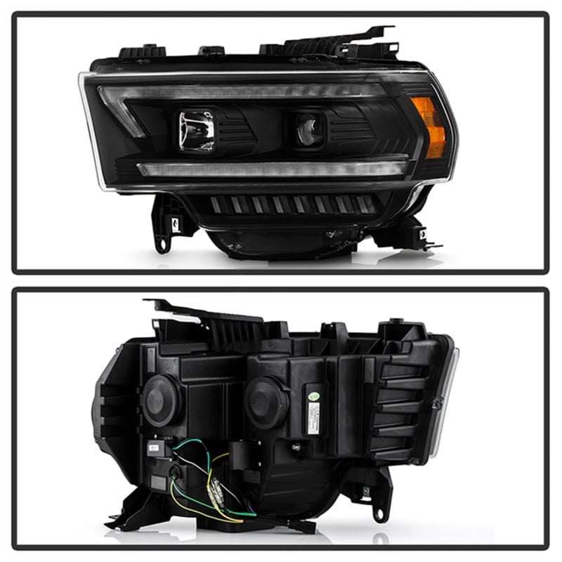SPYDER Spyder 19-22 Dodge Ram 2500 (Halogen Only) Projector Headlights - Black PRO-YD-DR19HDHALSI-SEQ-BK SPY5088611