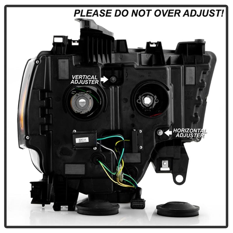 SPYDER Spyder 19-22 Dodge Ram 2500 (Halogen Only) Projector Headlights - Black PRO-YD-DR19HDHALSI-SEQ-BK SPY5088611
