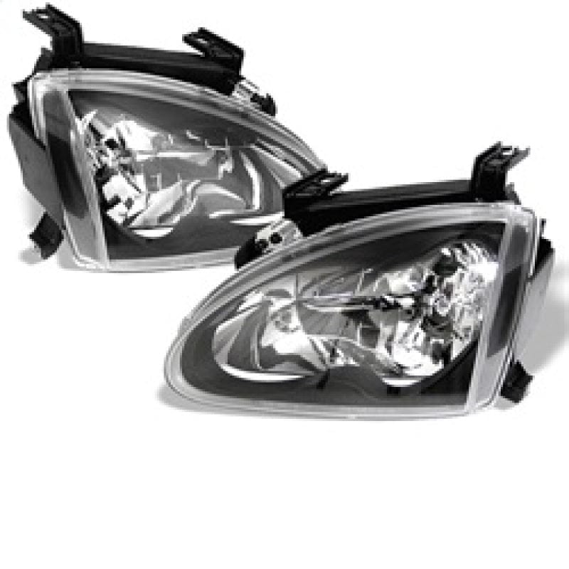 SPYDER Spyder Honda Del Sol 93-97 Crystal Headlights Black HD-YD-HD93-BK SPY5012586