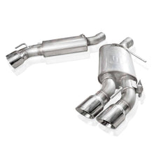 Load image into Gallery viewer, Stainless Works Stainless Works 2016+ Chevy Camaro SS 3in Legend Factory Connect Axle Back w/Valve &amp; 4in Quad Tips SSWCA16RVMKSFCL