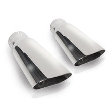 Load image into Gallery viewer, Stainless Works Stainless Works Flat Oval Exhaust Tips 2.5in Inlet (priced per pair) SSW7090250