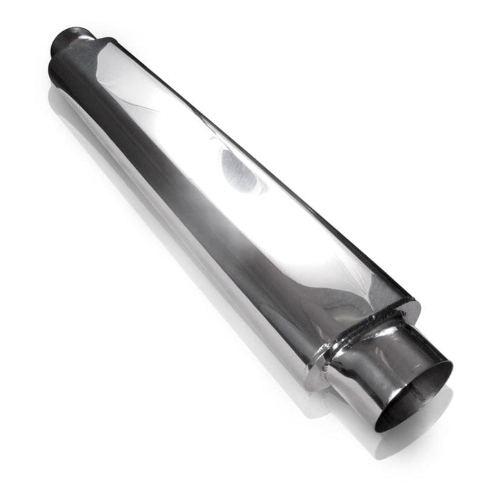 Stainless Works Stainless Works Smooth Oval Muffler - 24in Long 2 1/2in ID Inlets Both Ends SSWSO252425