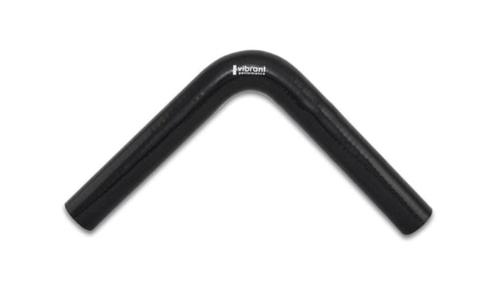 Vibrant Vibrant 4 Ply Reinforced Silicone Elbow Connector - 1in ID x 8in Leg 90 Deg Elbow (BLACK) VIB2918