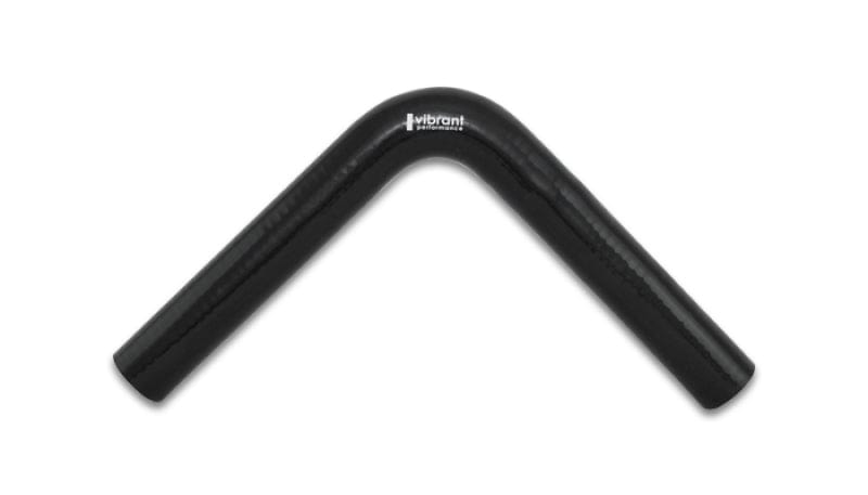 Vibrant Vibrant 4 Ply Reinforced Silicone Elbow Connector - 1in ID x 8in Leg 90 Deg Elbow (BLACK) VIB2918