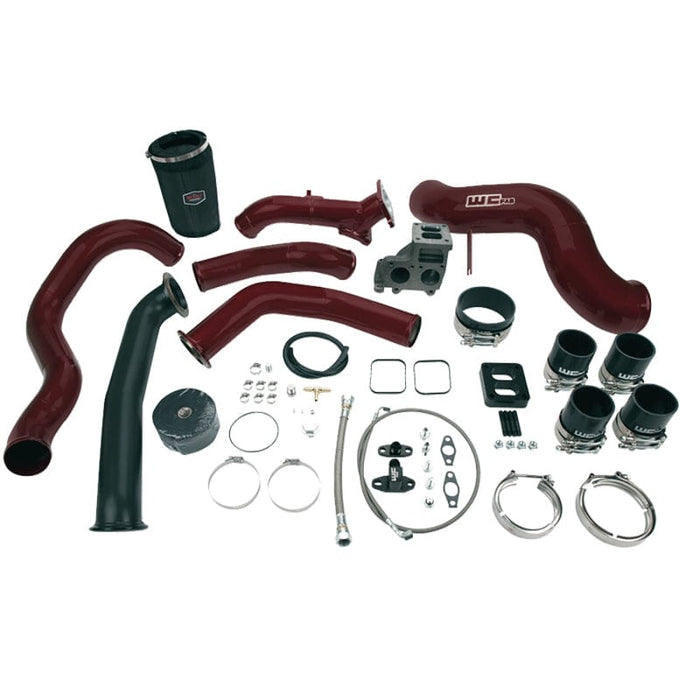 Wehrli Wehrli 01-04.5 Chevrolet 6.6L LB7 Duramax S400 Turbo Install Kit (No Turbo) - WCFab Red WCFWCF100489-RED