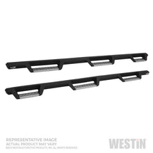 Load image into Gallery viewer, Westin Westin 19-22 Chevrolet Silverado 1500 DC 6.5ft Bed HDX Stainless Drop W2W Nerf Step Bars - Tex. Blk WES56-5347152