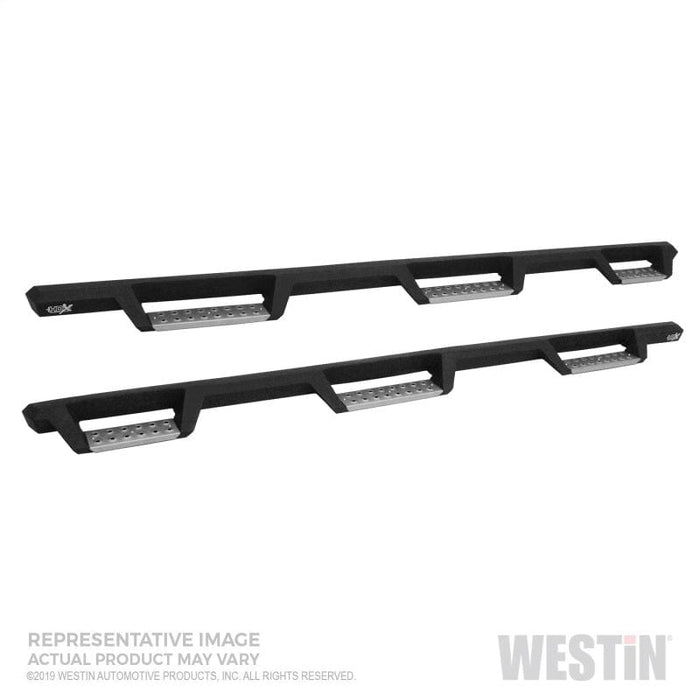 Westin Westin 19-22 Chevrolet Silverado 1500 DC 6.5ft Bed HDX Stainless Drop W2W Nerf Step Bars - Tex. Blk WES56-5347152