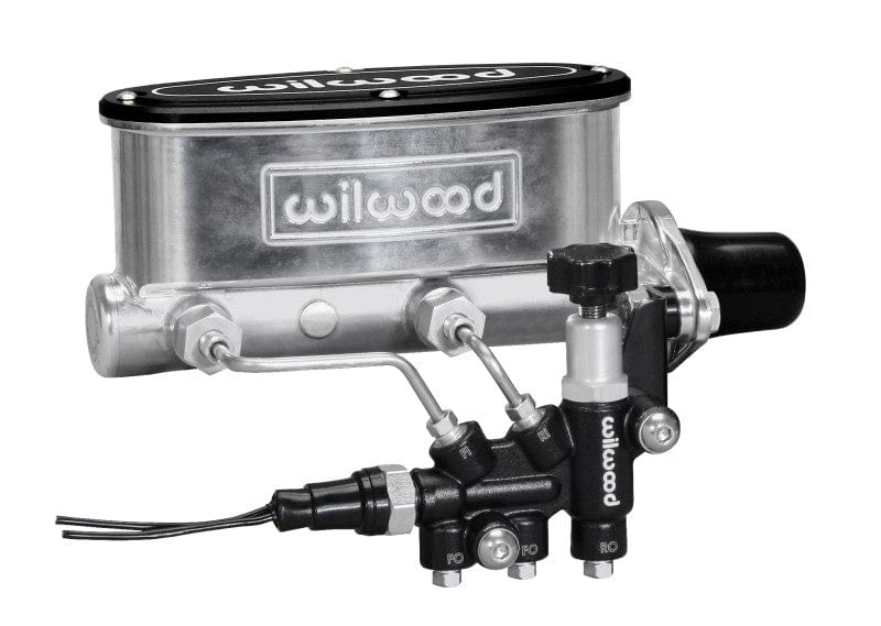 Wilwood Wilwood HV Tandem M/C Kit w L/H Bracket & Prop Valve - 1in Bore Ball Burnished WIL261-13269-P