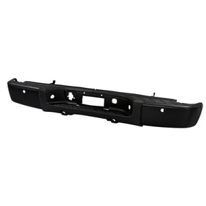 xTune 07-13 Chevy Silverado 1500 w/Parking Sensor OEM Style Steel Rear Bumper - BLK RB-CS07-SET-WS-B - Main Product View