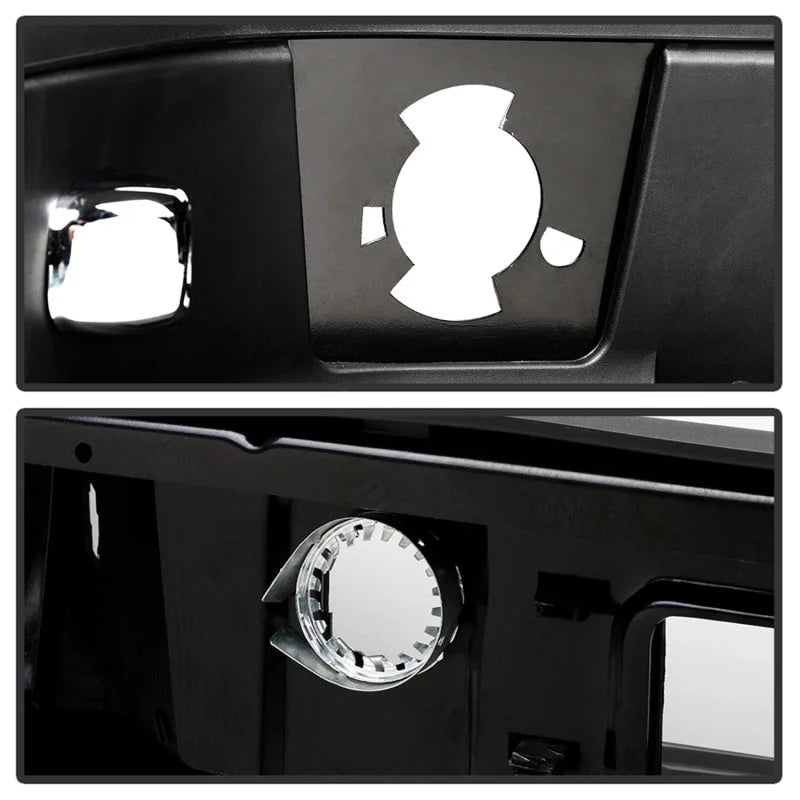 xTune 07-13 Chevy Silverado 1500 w/Parking Sensor OEM Style Steel Rear Bumper - BLK RB-CS07-SET-WS-B - Installation View