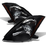 SPYDER Crystal Headlights Xenon/HID Model Only Black HD-JH-N350Z-HID-BK fits 2003-2005 Nissan 350Z