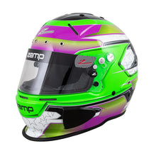 Load image into Gallery viewer, zamp Helmet RZ-70E Switch L Grn/Purp SA2020/FIA H760C39L